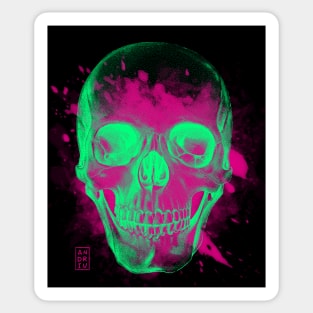 Neon Skull Sticker